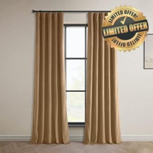 HPD Half Price Drapes Heritage Plush Velvet Curtains For Living Room 50 X 96 (1 Panel)