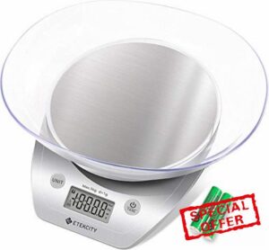 Etekcity Digital Kitchen Scales Electronic Scales with Removable Bowl