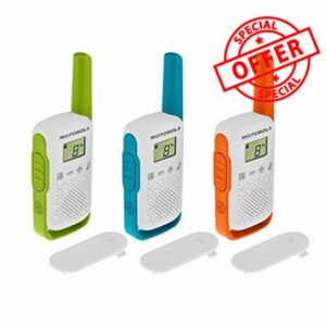"Motorola T42 Talkabout PMR446 2-Way Walkie Talkie Portable Radio’s (One Pack of 3)