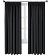 Imperial Rooms Blackout Curtains for Living Room - Pencil Pleat Grey Bedroom Curtains 90x90 Drop ...