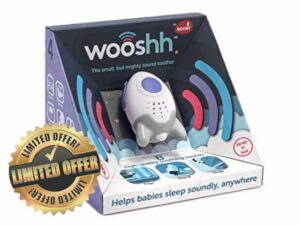 Wooshh Portable Sound Sleep Soother by Rockit - 8 Calming Sounds and 4 Volume Levels - Stand