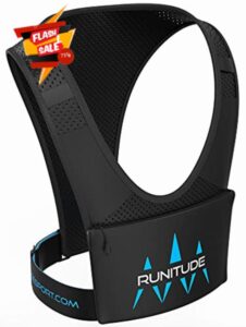 Runitude Running Phone Holder Vest | Chest Pouch | Train Lightweight | Key Clip Holder | Light Straps | Waterproof | Reflective | Men & Wome