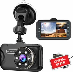 CHORTAU Dash Cam For Cars Front and Rear Full HD 1080P