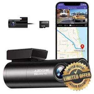 AZDOME 4K Dash Cam Front and Rear with 5G WiFi GPS Dual Dashcam Voice Control Car Camera with Parking Monitor