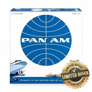 PAN AM Fun Strategy Board Game For The Whole Family - Includes 52 Airplane Miniatures From 4 Distinct Airline Eras (Ages 12+) Ideal for 2-4 Players - Funko 48719 Signature Games