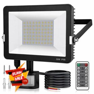 Immver 50W Security Lights Outdoor with IR Remote Control