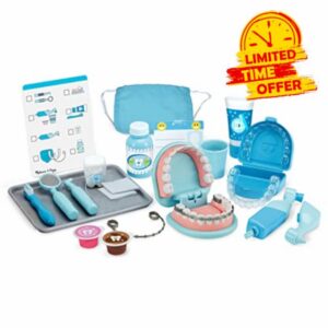 Melissa & Doug Super Smile Dentist Kit for Kids Role Play Toys for 3+ Year Old Girls | Dentist Toys for Kids | Educational Toys for 3 Year Old Boys | Kids Dentist Playset | Montessori Kids Toys Age 3