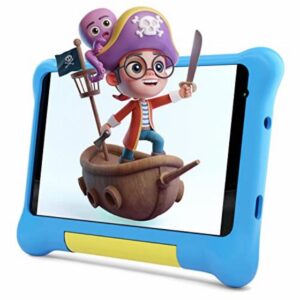 HighJoy Kids Tablet 7" HD Display Android 11 Tablet for Kids Boys Girls Shockproof Case Quad Core 32GB ROM 3500mAh Portable Educational Parental Control Tablets (Blue)