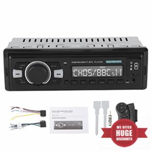Multimedia Car Stereo Bluetooth MP3 WMV APE FLC DAB/FM Radio Receiver Bluetooth Car Stereo Receiver Digital Media Player DVD o Player Dual USB Port Support AUX Hands-Free Calling U disk