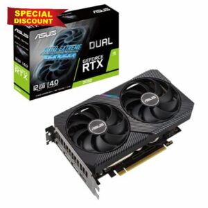 ASUS Dual NVIDIA GeForce RTX 3060 V2 OC Edition 12GB GDDR6 Gaming Graphics Card (PCIe 4.0