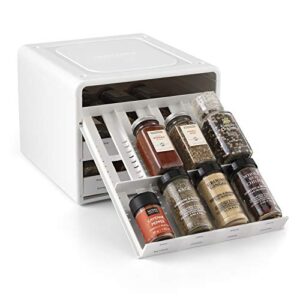 24-Bottle Seasoning and Spices Storage with Pull-Out Drawers for Kitchen Cupboard and Pantry Organisatio