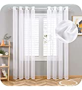 Topfinel Natuiral 100% Thermal Blackout Curtains for Living Room Bedroom 90 drop,Light Grey Sound...