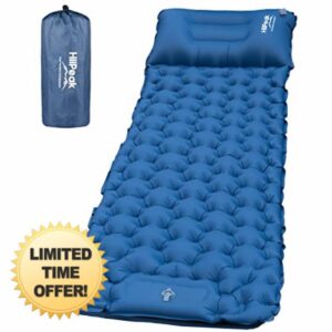 HiiPeak Sleeping Pad - Ultralight Inflatable Sleeping Mat with Built-in Foot Pump