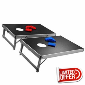 GYMAX. Bean Bag Toss Portable & Foldable Professional Cornhole Game Set with 8 Bean Bags