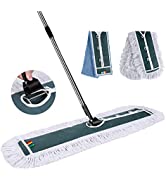 Myiosus Spin Mop and Bucket Set, Microfibre Mop with Foot Pedal Bucket & 5 Reusable Pads, 128cm T...