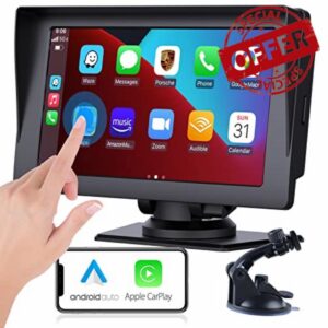 Wireless Apple Carplay & Android Auto Car Stereo with Bluetooth