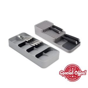 Joseph Joseph Dream Drawers Drawerstore Compact Cutlery & Knife Organiser Set of 2 Drawer Storage