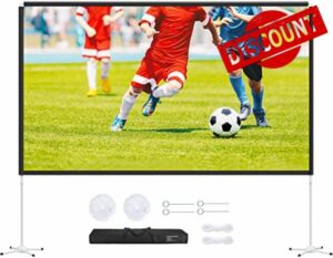 Projector Screen with Stand 120 inch