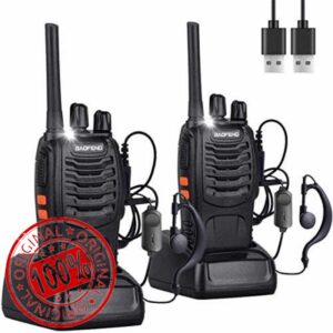 Nineaccy Walkie Talkies Portable and Rechargeable Comunicador Transmitter Transceiver radio set for Children play and adults work.