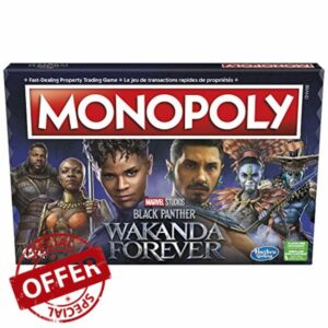 Monopoly Marvel Studios' Black Panther: Wakanda Forever Edition Board Game for Families and Kids Ages 8+