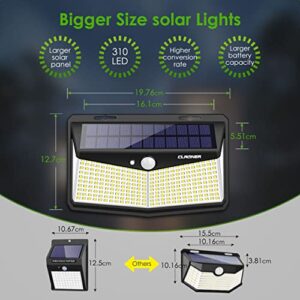Upgraded 310 LED Solar Security Lights Outdoor Motion Sensor Easy to Install