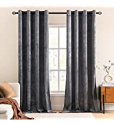 MIULEE 2 Panels Blackout Curtain Soft Thermal Insulated Durable UV Protection Decorative Darkenin...
