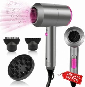 CASAMAA Hair Dryer 2000W Professional Hairdryer Powerful AC Motor Quick Drying Ionic dryer with 2 Speed 3 Heat Setting