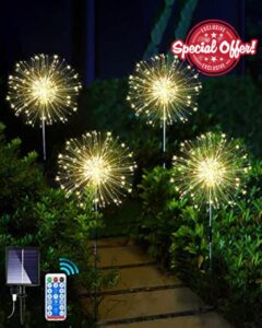 yowin Solar Firework Lights 4 x 120 LED Solar Garden Lights