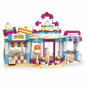 BRICK STORY Girls City Bakery Building Sets 348 Pieces Baking Store Building Kit Cake Shop Building Blocks Toys Food Dessert Cupcake Playset Gift for Boys Girls Kids Age 6 7 8 9 10 11 12 Years Old