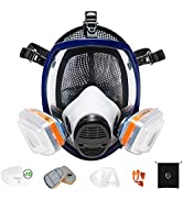 AirGearPro M-500 Reusable Respirator Mask with A1P2 Filters | Anti-Dust Gas mask Ideal for Spray ...