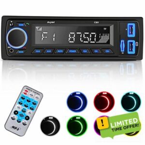 Avylet 7 LED Colors Car Stereo Handsfree Calling Bluetooth 5.0 Car Radio