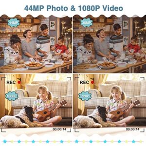 Vlogging Camera Digital with 2.4" LCD Rechargeable 16X Digital Zoom