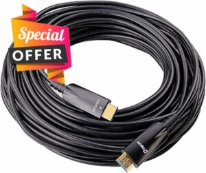 DTECH Fiber Optic HDMI Cable 100m with High Speed 1080p 60Hz 4K 30Hz for Home Theater HD Video 3D ARC HDCP CEC (328 Feet