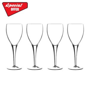 Luigi Bormioli Wine Glasses Set of 4 - Michelangelo Crystal Wine Glasses 235ml