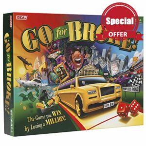 IDEAL | Go for Broke: The game you win by losing a million!| Classic Games | For 2-4 Players | Ages 8+
