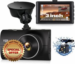 Dash Cam Front and Rear Dash Camera 1080P FHD Dashcam 3" IPS Dashboard Car Camera Front and Rear Dash Cam with Night Vision