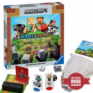 Ravensburger Minecraft Heroes of the Village Board Game for Kids Age 6 Years Up - 2 to 4 Players - Kids Gifts