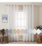 MIULEE 2 Panels Sheer Window Curtains Elegant Window Voile Panels/Drapes/Treatment for Bedroom Li...