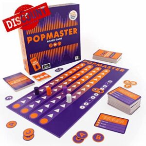 Ginger Fox Official PopMaster Board Game - Based On The Weekday BBC Radio 2 Quiz - Includes The Iconic 3-in-10 Question Round With The REAL Ken Bruce