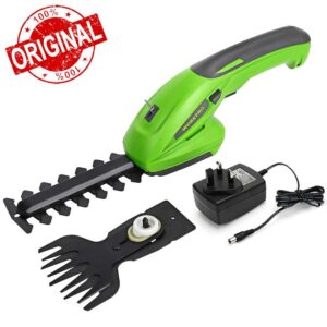 WORKPRO 7.2V 2-in-1 Cordless Hedge Trimmer & Grass Shear with 1500mAh Lithium-Ion Battery