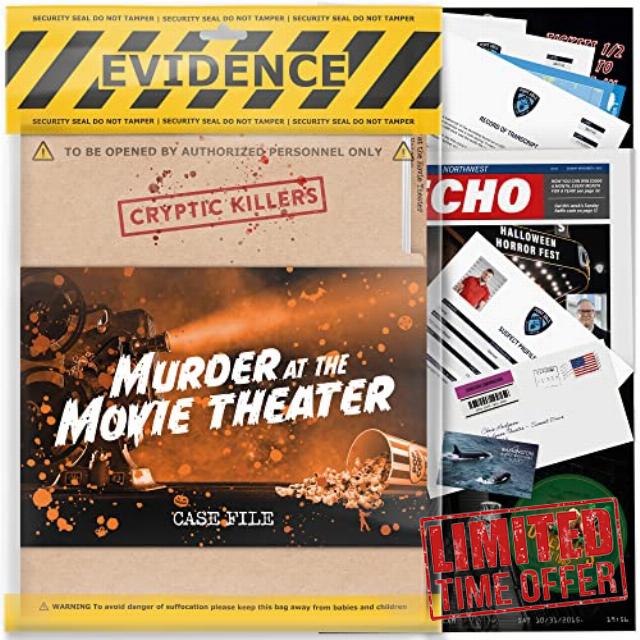 Cryptic Killers Unsolved murder mystery game - Cold Case Files Investigation - Detective clues/evidence - Solve the crime - Individuals