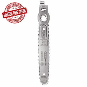 Bosch Home and Garden NanoBlade Saw Blade for Wood and Synthetic Materials NanoBlade Wood Basic 65 Cutting Depth in Wood for NanoBlade Technology