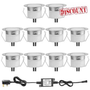 RGBW Led Decking Lights Waterproof IP67 Ø31MM - Lighting for Terrace/Patio/Path/Wall/Garden/Decoration