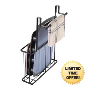 KES Over Door Towel Rail with Kitchen Cupboard Organiser