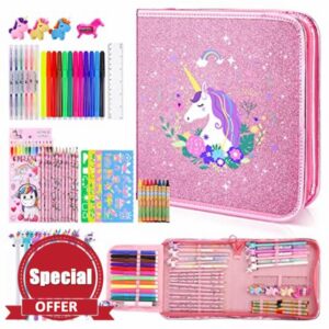 JYPS 56PCS Lovely Kids Art Set for Girls