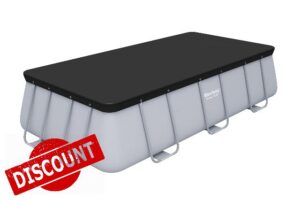 Bestway Flowclear Swimming Pool Cover for 13.3 ft- 13.6ft Power Steel Rectangular Pools