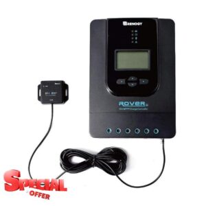 Renogy 40A 12/24V MPPT Solar Charge Controller Bluetooth Solar Charge Controller with LCD Screen for AGM