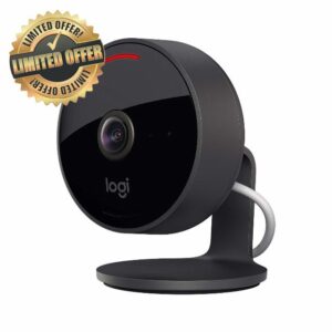 Logitech 961-000490 Circle View Weatherproof Wired Home Security Camera TrueView Video