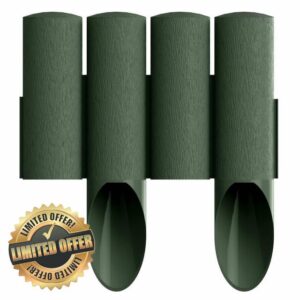 Cellfast Standard Garden Palisade Lawn Edging Palisade Flower Bed Border Green (6.9 m)