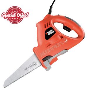 BLACK+DECKER 400 V Scorpion Electric Saw with 3 Blades and 10mm Stroke Length